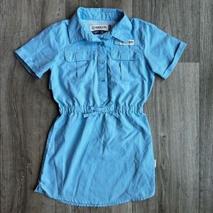 Magellan Outdoors Light Blue Shirt Dress